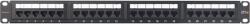 NIKOMAX Patch panel UTP, Essential Series, CAT5e, 24 portos, szerszámmal szerelhető, 1U NMC-RP24UD2-ES-1U-BK (NMC-RP24UD2-ES-1U-BK)