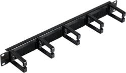 NIKOMAX Gyűrűs panel, 1U, 53 mm gyűrűmélységgel, kefés, fekete 2 db/csomag NMC-OP530HB-1U-BK-2 (NMC-OP530HB-1U-BK-2)