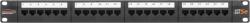 NIKOMAX Patch panel UTP, CAT5e, 24 portos, szerszámmal szerelhető, 1U NMC-RP24UD2-1U-BK (NMC-RP24UD2-1U-BK)
