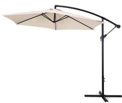 ModernHOME Nagy kerti napernyő góróval, összecsukható, 3 m, bézs, 6 bordával (XS-UMS021 BEIGE)