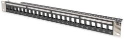ASSMANN DN-91411-LF 19" 1U 24port moduláris fekete árnyékolt üres Patch Panel (DN-91411-LF)