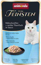 Animonda Vom Feinsten 18x50g Animonda Vom Feinsten Adult Csirkefilé + fehér tonhal szószban nedves macskaeledel