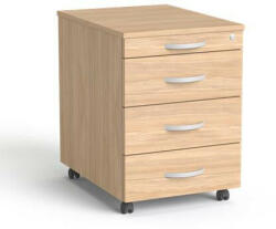 Görgős konténer, 4 fiókos, MAYAH " Freedom SV-15" , tölgy