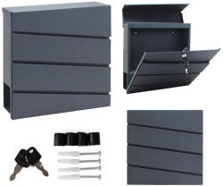 Homelux Postaláda horgyanyzott acélból újságtartóval antracit (HPB932-7) - homelux