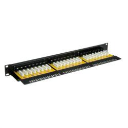 VALUE Patch panel UTP CAT6 19", 24 Port, fekete 26.99. 0362-5 (26.99.0362-5)