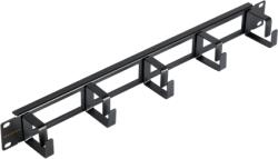 NIKOMAX Gyűrűs panel, 1U, 40 mm gyűrűmélységgel, fekete 2 db/csomag NMC-OK400H-1U-BK-2 (NMC-OK400H-1U-BK-2)