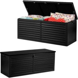 Plonos Kerti tároló láda, 390l, 200kg, 143, 5x57x53, 5cm - Fekete