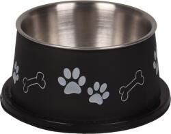 Flamingo Bella Kena Fémtál Hosszú Fülű Kutyáknak - Fekete 640 ml - fizz