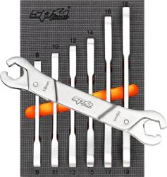 SP Tools Fékcsőkulcs racsnis, kétoldali 6 db-os készlet 8 - 19 mm - SP Tools (SP10046)