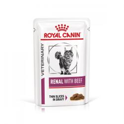 Royal Canin Veterinary Royal Canin Feline Renal With Beef Wet Macskatáp Alutasakos 85 G
