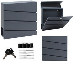 Homelux Postaláda horgyanyzott acélból újságtartóval antracit (HPB932-7) - geminiduo