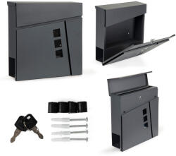 Homelux Postaláda horganyzott acélból újságtartóval antracit (HPB932-20-1) - geminiduo