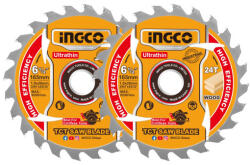 INGCO Fűrésztárcsa fához 165 x 20 x 1, 0 mm / 24T (2 db) (TSB1653)