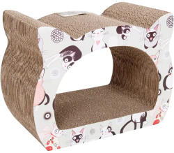  3in1 Pihenő és bújó kaparó egyben kartonból 39*29*22cm