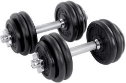 SONGMICS 2-in-1 Állítható Súlyzó Készlet 2 x 15 kg Öntöttvas Fekete (EUZ-SYL30LBK)