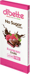 DIBETTE Nas málnás krémmel töltött étcsokoládé tábla, hozzáadott cukor nélkül, édesítőszerekkel 80 g