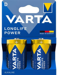 VARTA 4920121422 Longlife Power D (LR20) góliát elem 2db/csomag (műanyagmentes csomagolás)