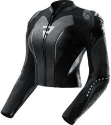 Rebelhorn Geacă de motocicletă din piele pentru femei Rebelhorn Diva RS negru-alb (PBRH-DIVA-RS-LJ-WOMEN-14)