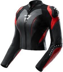 Rebelhorn Geacă de motocicletă din piele pentru femei Rebelhorn Diva RS negru-roșu (PBRH-DIVA-RS-LJ-WOMEN-02)