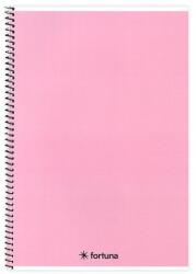 Fortuna Spirálfüzet vonalas FORTUNA Monocolor A/5 70 lapos pasztell rózsaszín (01.02124) - tonerpiac