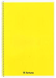 Fortuna Spirálfüzet vonalas FORTUNA Monocolor A/5 70 lapos sárga (01.02115) - tonerpiac