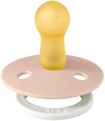 BIBS játszócumi - Colour natúr kaucsuk éjszakai 6-18 hó púderrózsaszín 1 db tasakban - vital24