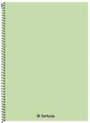 Fortuna Spirálfüzet kockás FORTUNA Monocolor A/4 70 lapos pasztell zöld (01.08680) - tonerpiac