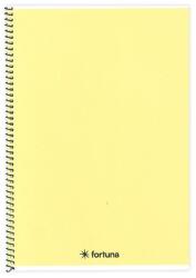 Fortuna Spirálfüzet vonalas FORTUNA Monocolor A/5 70 lapos pasztell sárga (01.02123) - tonerpiac