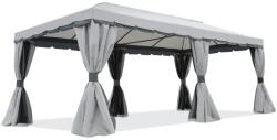Garden Point Kerti pavilon szúnyoghálóval és függönnyel Valencia 4x6m szürke Garden Point Garden Point (GAP1127)