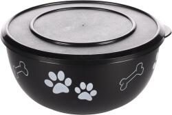 Flamingo Bella Kena Fémtál Tetővel Kutyáknak - Fekete 1700 ml - fizz