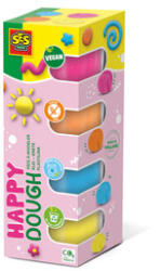 SES Creative SES: Plăcerea modelajului cu plastilină - Happy 4X90gr (00512)