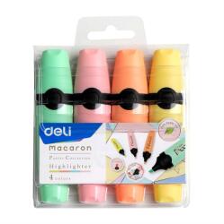 Deli Textmarker Deli Macarons, set 4 culori pastel (DLEU356-MT)