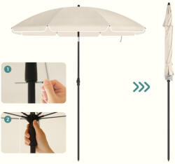 SONGMICS UPF50+ Napernyő Üvegszálas Bordákkal Bézs (EUZ-GPU60WTV1) - platinashop