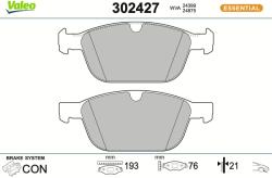 VALEO Sada brzdových platničiek kotúčovej brzdy VALEO 302427 (302427)