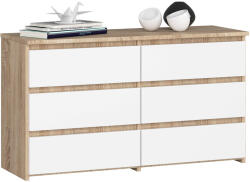  Komód Cl100 6sz Pk Sonoma Tölgy / Fehér