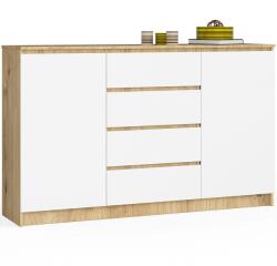  Komód K160 2d 4f Clp Pk Artisan / Fehér