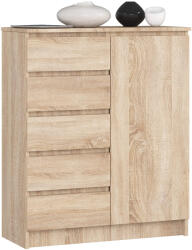  Komód K80 1d 5sz Pk Sonoma Tölgy