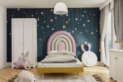 MIRAS Kárpitozott panel Szivárvány - Púderrózsaszín / bézs