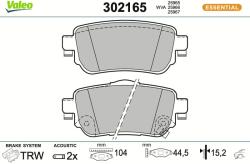 VALEO Sada brzdových platničiek kotúčovej brzdy VALEO 302165 (302165)