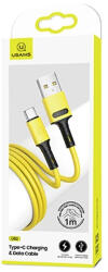 USAMS U52 USB-C 2A gyors töltőkábel 1m sárga SJ436USB03 (US-SJ436) (SJ436USB03)