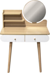 Klubfotel Skandináv stílusú pipere asztal fa hatású asztallappal