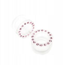  Alagút Plug Akril Csavarozott Strassz Világos Rózsaszín 4mm (TP128-BABYPINK4mm)