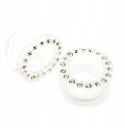  Alagút Plug Akril Csavarozott Cirkónia Átlátszó 4mm (TP128-CLEAR4mm)