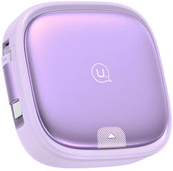 USAMS 3 az 1-ben kinyúló kábel dobozzal - MicroUSB/USB-C/Lightning 60W lila SJ650USB03 (SJ650USB03)