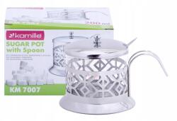 Kamille Cukortartó Acél Teáskanállal Cukrászda 200 ml (KM7007)