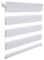 Woltu 80 X 120 cm sávos roló, dupla roló, zebra roló, fúrás nélkül, szürke