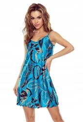 Eldar szatén vállpántos hálóing Ginewra türkizkék, L