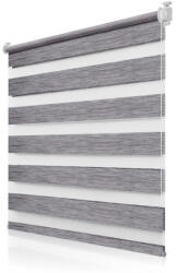 Woltu 90x150 cm sávos roló, dupla roló, zebra roló, fúrás nélkül, márványszürke