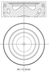 MAHLE dugattyú MAHLE 007 PI 00104 000 for IVECO, FIAT (007 PI 00104 000)