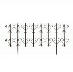 Hessa Bordura Gardulet Decorativ Plastic pentru Gazon sau Flori, Dimensiuni 61x30cm, Negru (11478B)